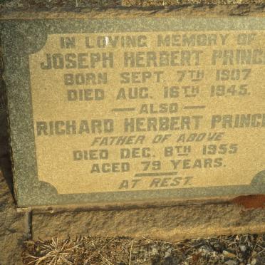 PRINCE Richard Herbert -1955 :: PRINCE Joseph Herbert 1907-1945