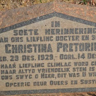 PRETORIUS Christina 1929-1943
