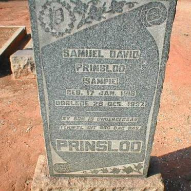 PRINSLOO Samuel David 1916-1937