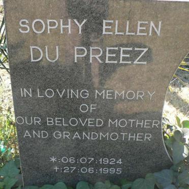 PREEZ Sophy Ellen, du 1924-1995
