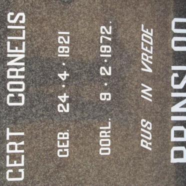 PRINSLOO Gert Cornelis 1921-1972