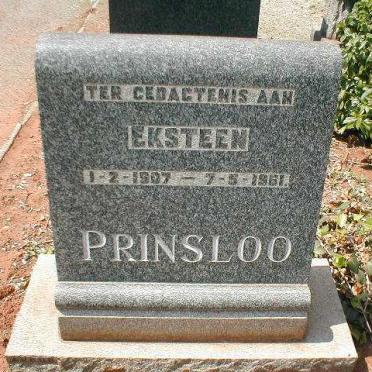 PRINSLOO Eksteen 1907-1961