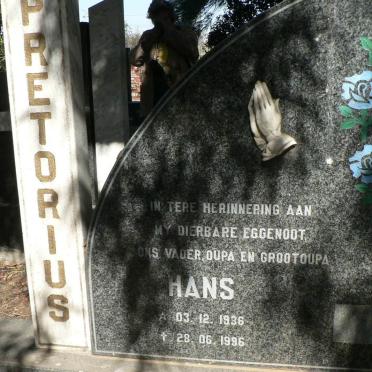 PRETORIUS Hans 1936-1996
