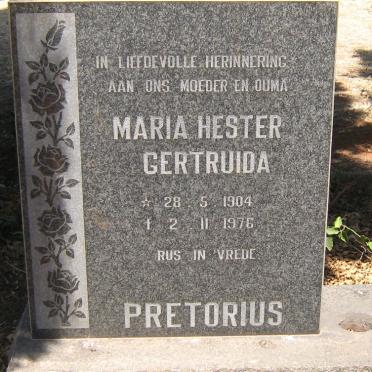 PRETORIUS Maria Hester Gertruida 1904-1976