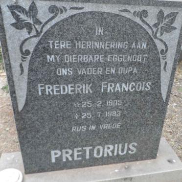 PRETORIUS Frederik Francois 1905-1983