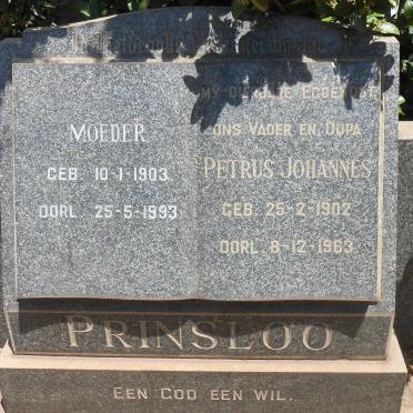 PRINSLOO Petrus Johannes 1902-1963 &amp; ? 1903-1993