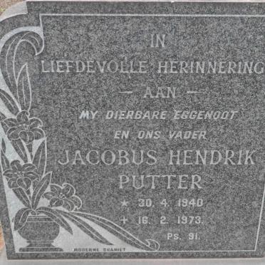 PUTTER Jacobus Hendrik 1940-1973