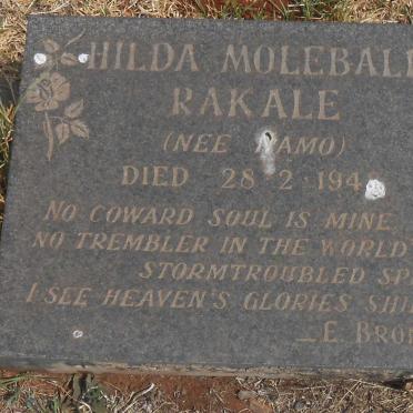 RAKALE Hilda Molebale nee NAMO -1948