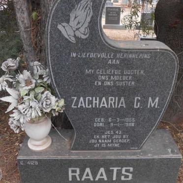 RAATS Zacharia G.M. 1955-1986