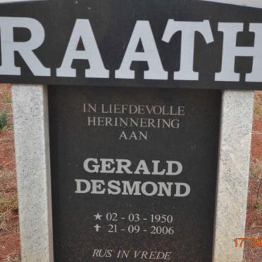 RAATH Gerald Desmond 1950-2006