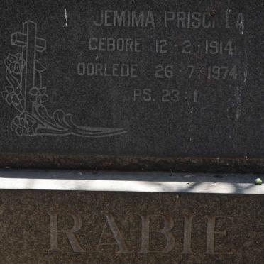 RABIE Jemima Priscilla 1914-1974