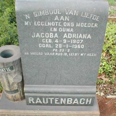 RAUTENBACH Jacoba Adriana 1907-1960