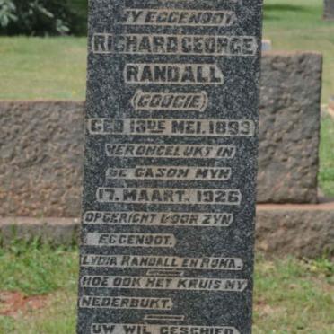 RANDALL Richard George 1893-1926