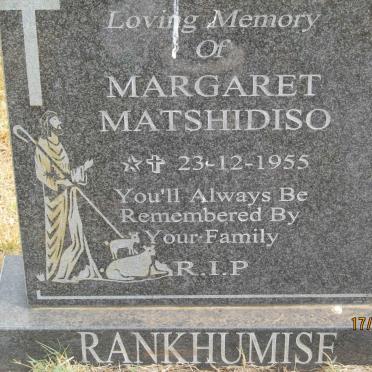 RANKHUMISE Margaret Matshidiso -1955