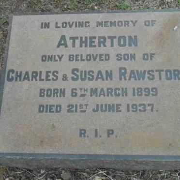 RAWSTORNE Atherton 1899-1937