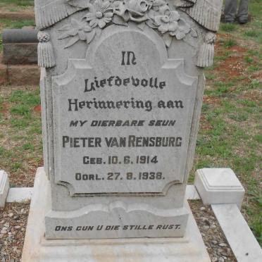 RENSBURG Pieter, van 1914-1938