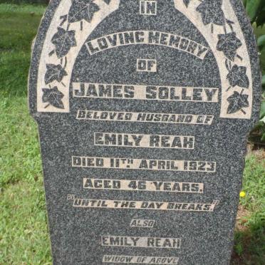 REAH James Solley -1923 &amp; Emily -1960