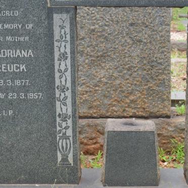 REUCK William Frederick, de 1883-1951 &amp; Anna Adriana 1877-1957