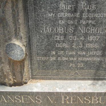 RENSBURG Jacobus Nicholas, Jansens v. 1937-1966
