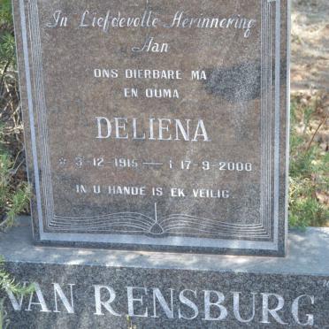 RENSBURG Deliena, van 1915-2000