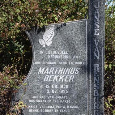 RENSBURG Marthinus Bekker, Janse van 1970-1995