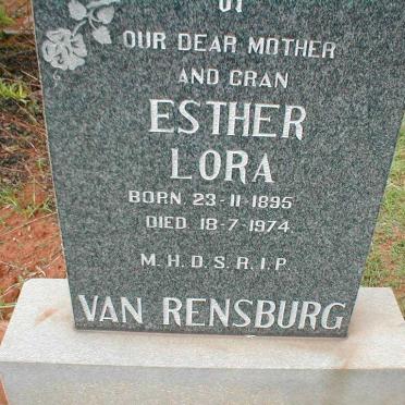 RENSBURG Esther Lora, van 1895-1974