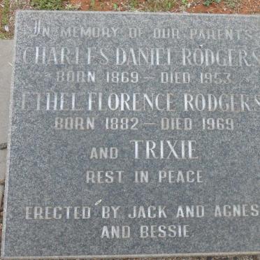 RODGERS Charles Daniel 1869-1953 &amp; Ethel Florence 1882-1969