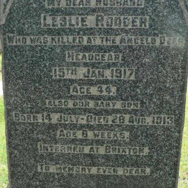 RODGER Leslie -1917 :: RODGER Baby -1913
