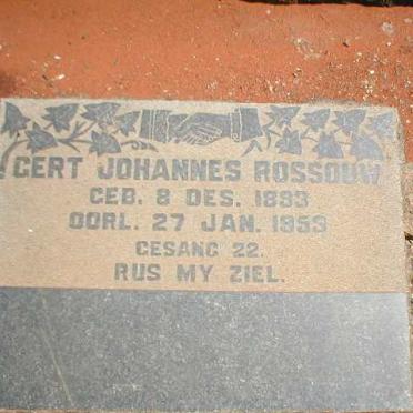 ROSSOUW Gert Johannes 1893-1953