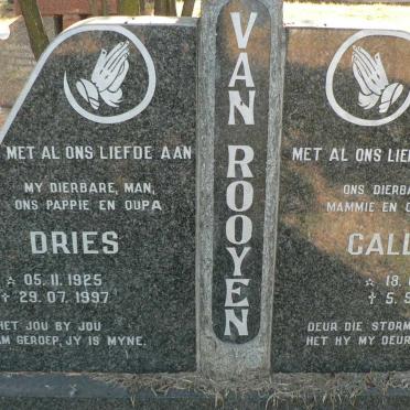 ROOYEN Dries, van 1925-1997 &amp; Callie 1930-2005