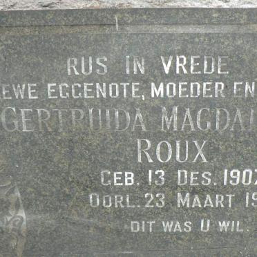 ROUX Gertruida Magdalena 1907-1958