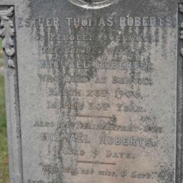 ROBERTS Esther Thomas -1906 :: ROBERTS Michael