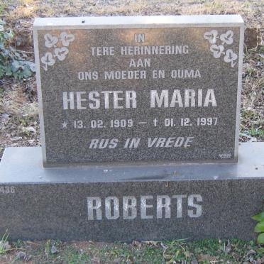 ROBERTS Hester Maria 1909-1997