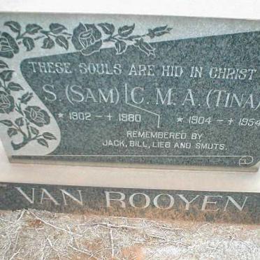 ROOYEN S., van 1902-1980 &amp; C.M.A. 1904-1954