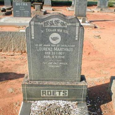 ROETS Lourenz Marthinus 1907-1946