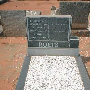 ROETS Anna Jacoba Louisa nee VILJOEN 1900-1953