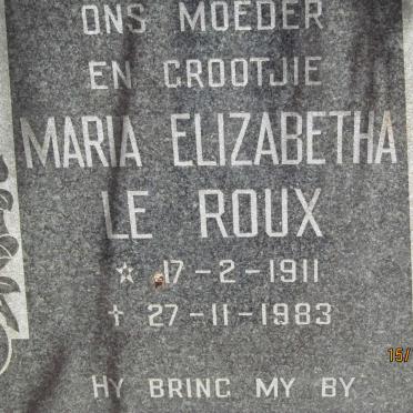 ROUX Maria Elizabetha, le 1911-1983