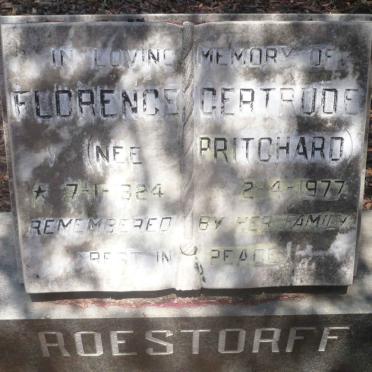 ROESTORFF Florence Gertrude nee PRITCHARD 1924-1977