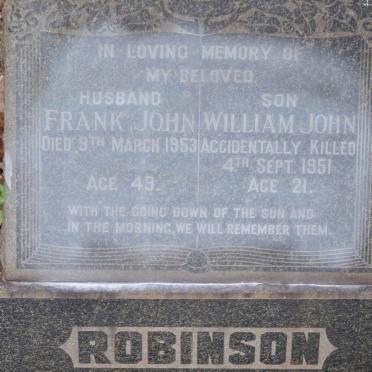 ROBINSON Frank John -1953 :: ROBINSON William John -1951