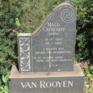 ROOYEN Maud Catherine nee KORCK 1902-1965
