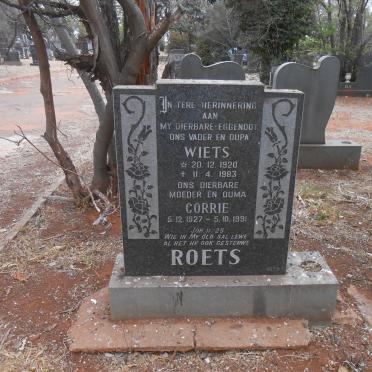 ROETS Wiets 1920-1983 &amp; Corrie 1927-1991