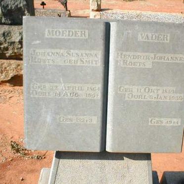 ROETS Hendrik Johannes 1859-1936 &amp; Johanna Susanna SMIT 1864-1951