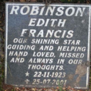 ROBINSON Edith Francis 1923-2001