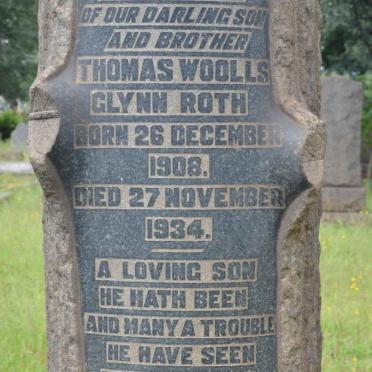ROTH Thomas Woolls Glynn 1908-1934