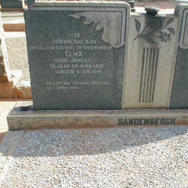 SANDENBERGH Elma nee JOUBERT  -1944