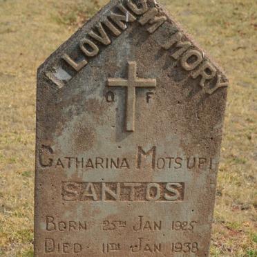 SANTOS Catharina Motsupi 1925-1938