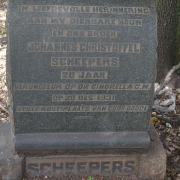 SCHEEPERS Johannes Christoffel -1931