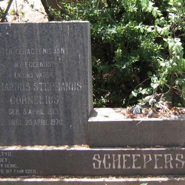 SCHEEPERS Gerhardus Stephanus Cornelius 1913-1970 &amp; Catharina Elizabeth 1915-1972
