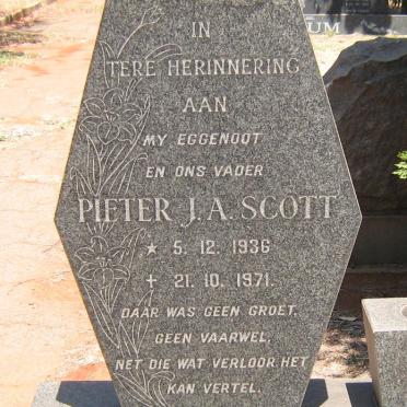 SCOTT Pieter J. A. 1936-1971