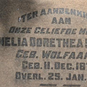 SCHOULTZ Cornelia Dorethea nee WOLFAARDT 1878-1911